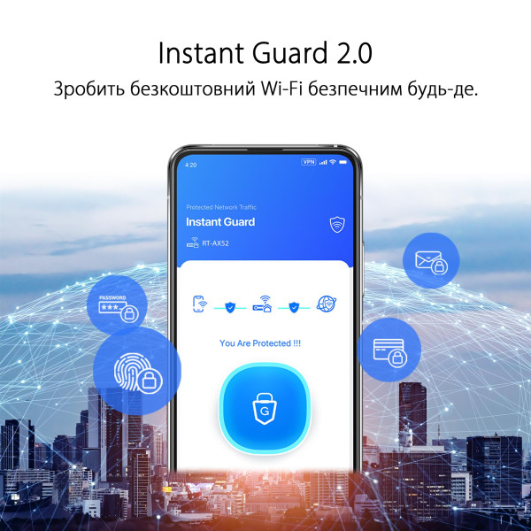 Купити Бездротовий маршрутизатор Asus RT-AX52 (90IG08T0-MO3H00)