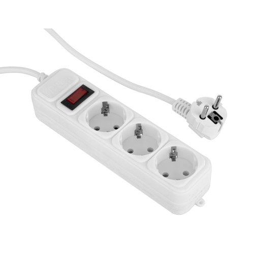 Купити Фільтр живлення ProLogix (PRS-075P3-45W) 2.2 кВт, 3 розетки, 4.5 м, білий