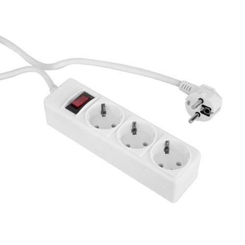 Купити Фільтр живлення ProLogix (PRS-P3CU-45W) 3.5 кВт, 3 розетки, 4.5 м, мідь, білий