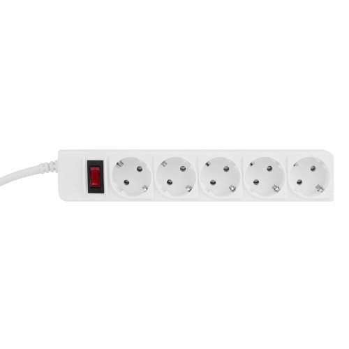 Купити Фільтр живлення ProLogix (PRS-P5CU-18W) 3x1.0мм2 мідь, 5 розеток, 1.8 м, білий