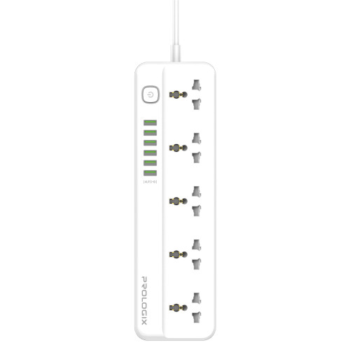 Купити Фільтр живлення ProLogix Premium (PR-SC5614W) 2.5 кВт, 5 розеток, 6 USB AUTO ID, 2 м, білий