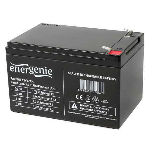 Купити Акумуляторна батарея EnerGenie12V 12AH (BAT-12V12AH) AGM