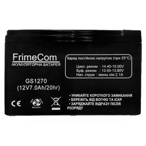 Купити Акумуляторна батарея FrimeCom 12V 7AH (GS1270) AGM