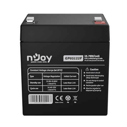 Купити Акумуляторна батарея Njoy GP05122F 12V 5AH (BTVACEUOATF2FCN01B) AGM