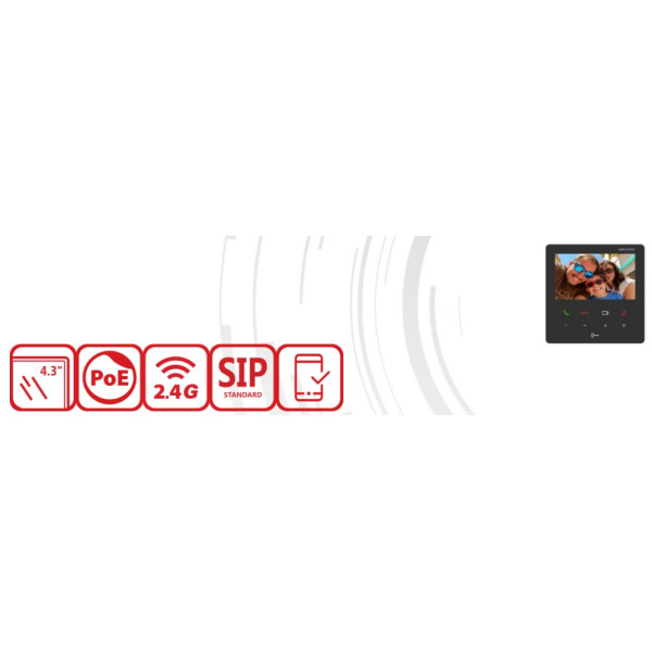 Купить IP відеодомофон Hikvision DS-KH6110-WE1