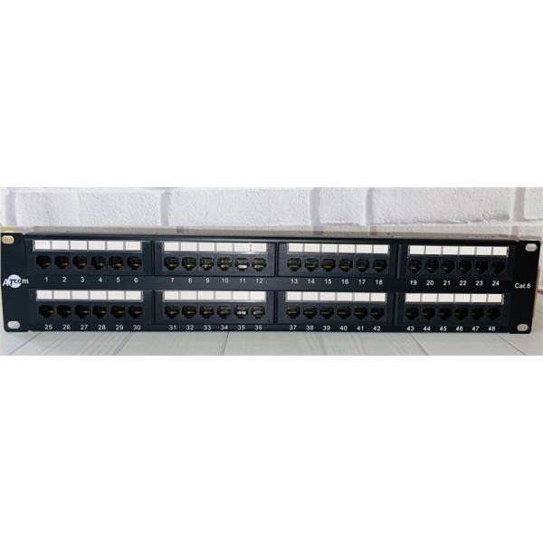 Купити Патч-панель ATcom P6048 19" 48хRJ-45 UTP 2U cat.6