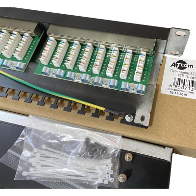 Купити Патч-панель Atcom FP6224 19" 24хRJ-45 FTP 1U cat.6, в зборі