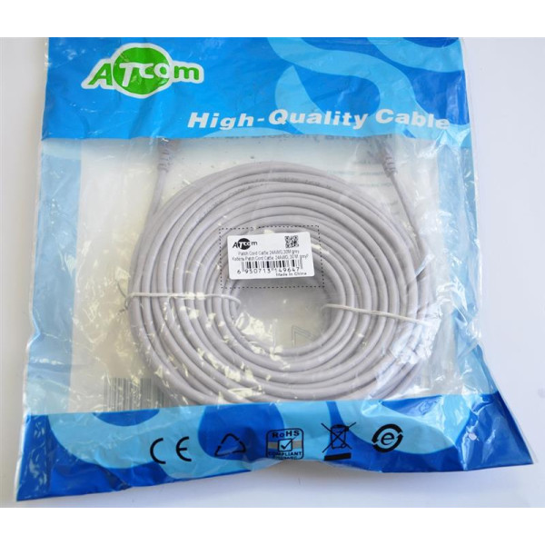 Купити Патч-корд литий, UTP, RJ45, Cat.5e, 30m, сірий (4964)