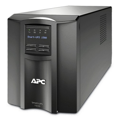 Купить Джерело безперебійного живлення APC Smart-UPS 1500VA LCD, Lin.int., AVR, 8 х IEC, SmartSlot, USB, RJ-45, метал (SMT 1500I)