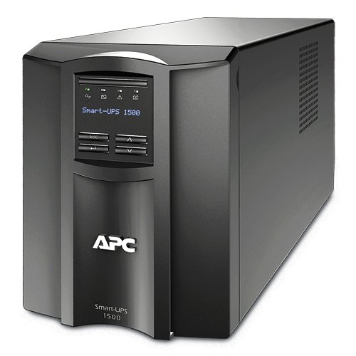 Купити Джерело безперебійного живлення APC Smart-UPS 1500VA LCD, Lin.int., AVR, 8 х IEC, SmartSlot, USB, RJ-45, метал (SMT 1500I)