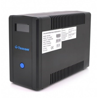 Купити Джерело безперебійного живлення Tescom Leo+ 1200VA, LCD, AVR, 4xSchuko, 2x12V7Ah, RS232, USB, RJ45, пластик (TCM1200/29693)