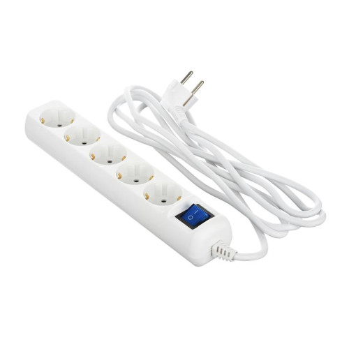 Купить Фильтр питания 2Е (2E-U05ESM3W) 5хSchuko, 3 м, белый