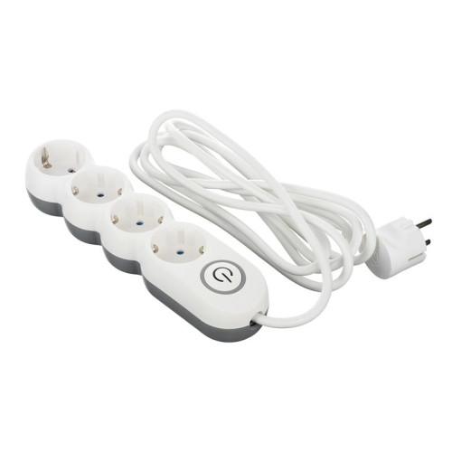 Купить Фильтр питания 2Е (2E-U04VESM3W) 4хSchuko, 3 м, белый