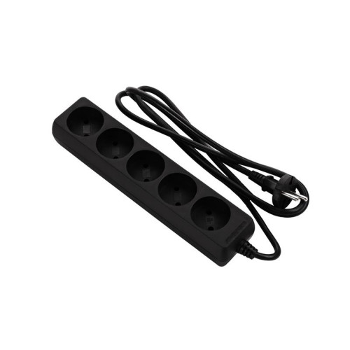 Купить Сетевой удлинитель 2E 5XCEE7/17, 2G*1.0мм, 1.5м, black