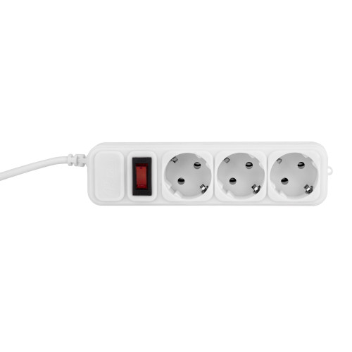Купити Фільтр живлення ProLogix (PRS-075P3-30W) 0.75 мм, 3 розетки, 3 м, білий