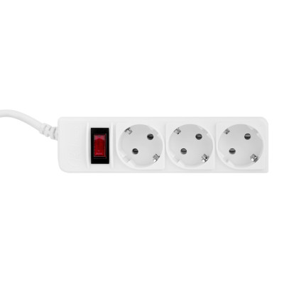 Купити Фільтр живлення ProLogix (PRS-P3CU-18W) 3x1.0мм2 мідь, 3 розетки, 1.8 м, білий