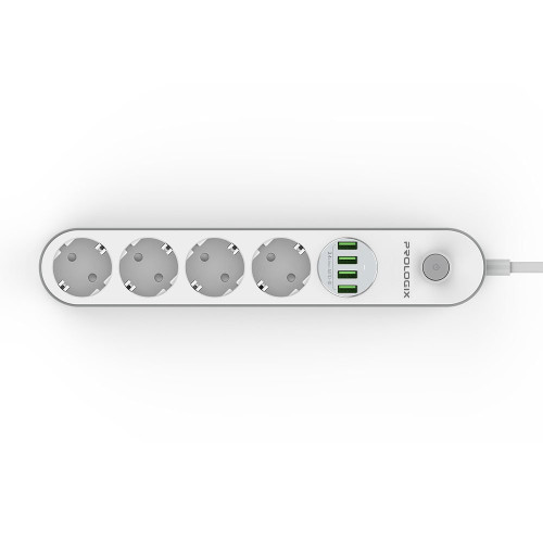 Купити Фільтр живлення ProLogix Premium (PR-SE4432W) 4 розетки, 4 USB, 2 м, білий