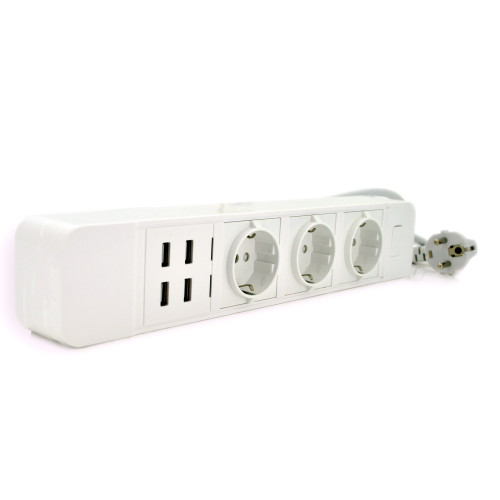 Купити Мережевий фільтр Voltronic WiFi (ТВ-Т09/17464) 3 розетки, 4 USB, 2 м, White