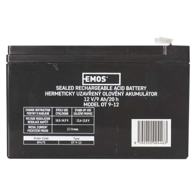 Купить Акумуляторна батарея Emos B9675 12V 9AH (FAST.6.3 MM) AGM