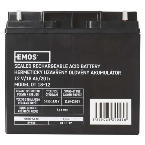 Купити Акумуляторна батарея Emos B9655 12V 18AH L1 AGM