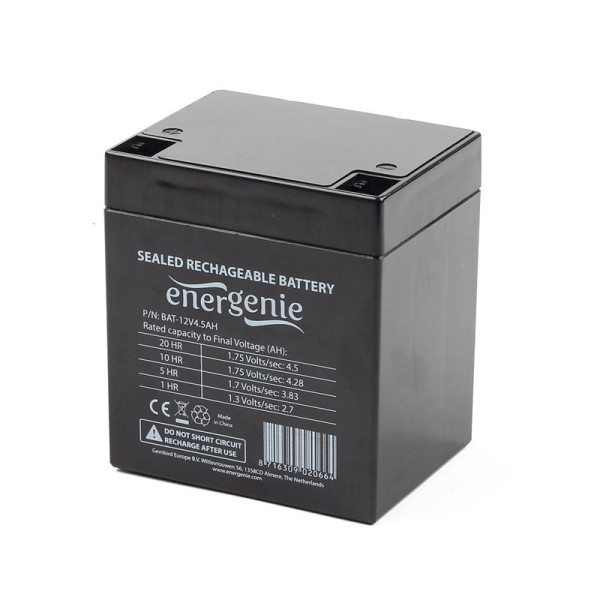 Купити Акумуляторна батарея EnerGenie 12V 4.5AH (BAT-12V4.5AH) AGM