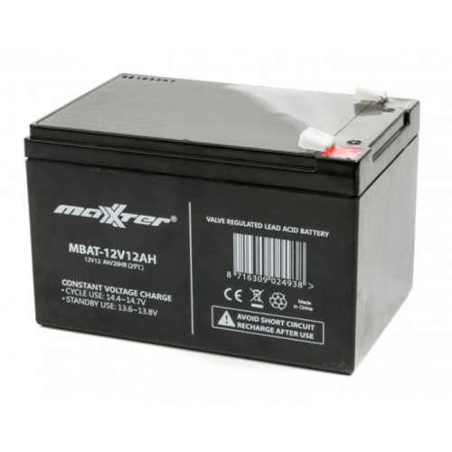 Купити Акумуляторна батарея Maxxter 12V 12AH (MBAT-12V12AH) AGM