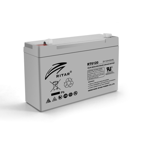 Купить Акумуляторна батарея Ritar 6V 12AH Gray Case (RT6120A/02969) AGM