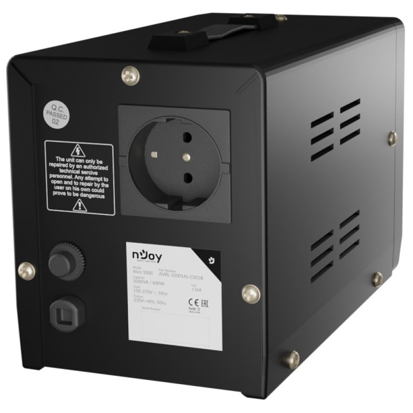 Купить Стабілізатор NJOY Alvis 1000 (AVRL-10001AL-CS01B) AVR, 1 розетка
