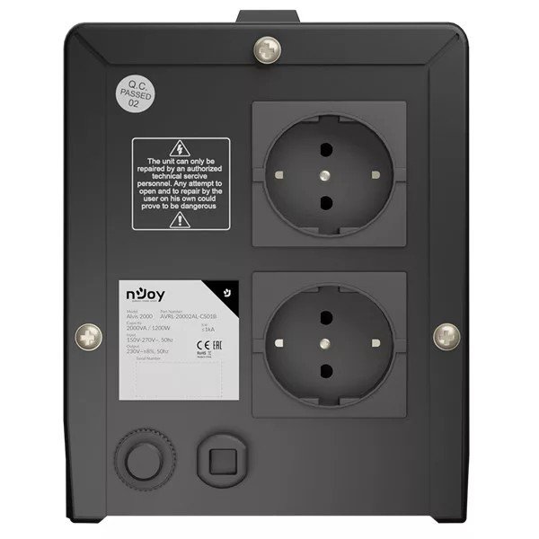Купить Стабілізатор NJOY Alvis 2000 (AVRL-20002AL-CS01B) AVR, 2 розетки