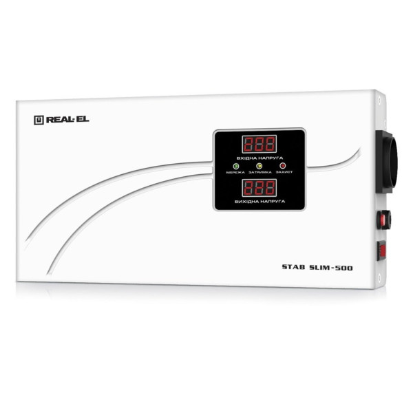 Купить Стабілізатор REAL-EL STAB SLIM-500 White