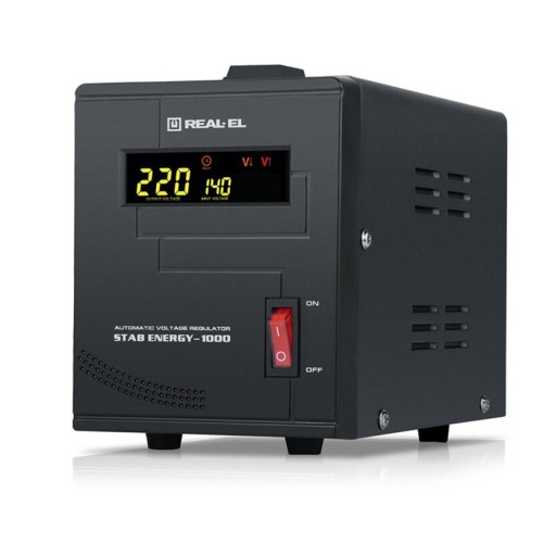 Купити Стабілізатор REAL-EL Stab Energy-1000 Black