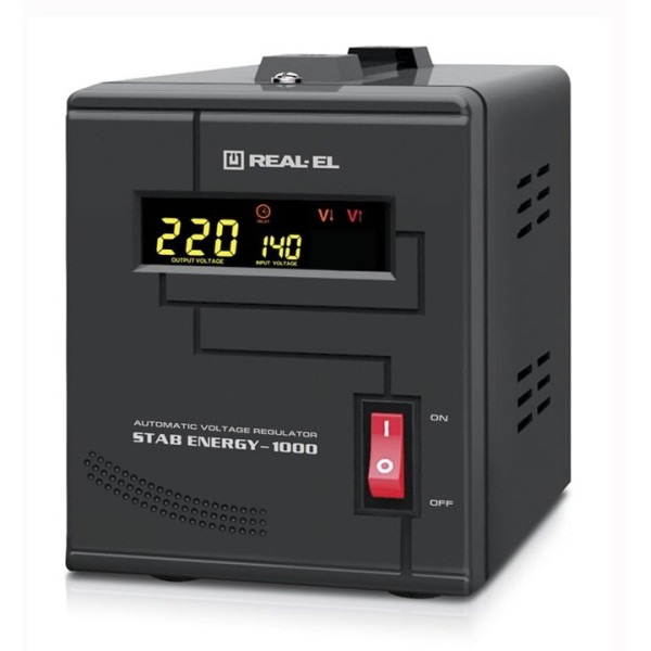 Купити Стабілізатор REAL-EL Stab Energy-1000 Black