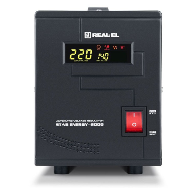 Купити Стабілізатор REAL-EL Stab Energy-2000 Black