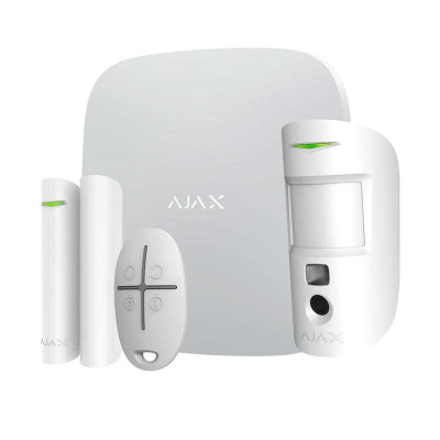 Купить Комплект бездротової сигналізації Ajax StarterKit Cam Plus (8EU) UA white з фотоверифікацією тривог і підтримкою LTE