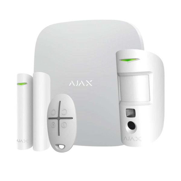 Купити Комплект бездротової сигналізації Ajax StarterKit Cam Plus (8EU) UA white з фотоверифікацією тривог і підтримкою LTE