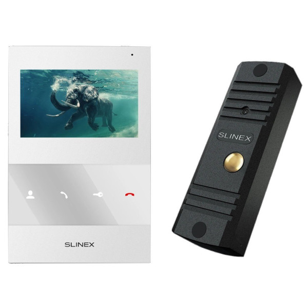 Купить Комплект відеодомофону Slinex ML-16HD(Black)+SQ-04M(White)