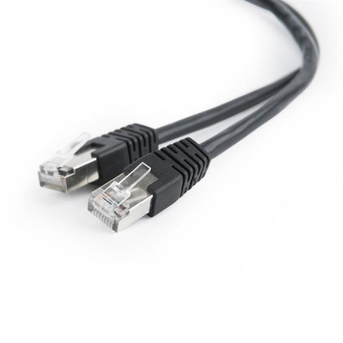 Купить Патч-корд FTP Cablexpert (PP22-0.5M/BK) cat.5Е, литий, 50u штекер із засувкою, 0.5м, чорний