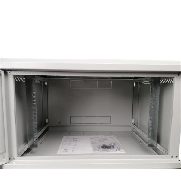 Купить Телекоммуникационный настенный шкаф EServer 19" 6U-600х350х370 (стекло), серый (ES-Е635G)