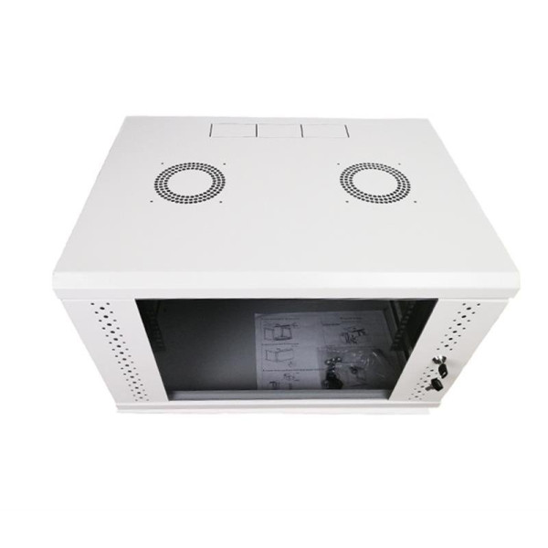 Купить Телекоммуникационный настенный шкаф EServer 19" 6U-600х350х370 (стекло), серый (ES-Е635G)