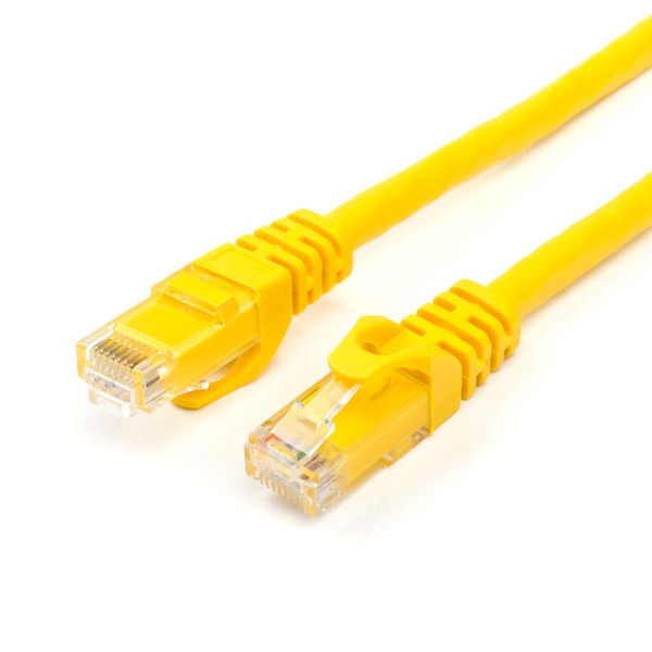 Купить Патч-корд UTP Atcom RJ45, Cat.6, мідь, 0.5 м, жовтий