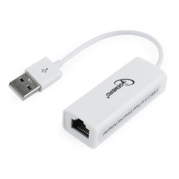Купити Мережевий адаптер Gembird (NIC-U2-02) USB - Fast Ethernet, білий