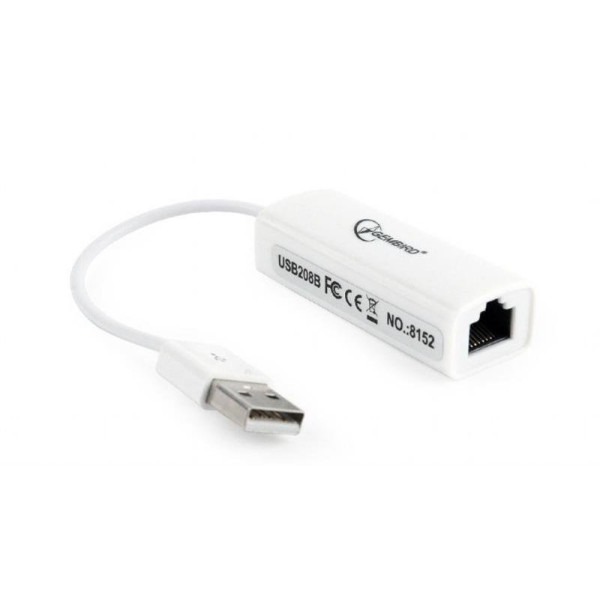 Купити Мережевий адаптер Gembird (NIC-U2-02) USB - Fast Ethernet, білий