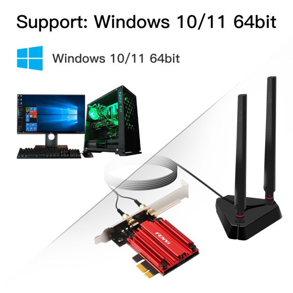 Купить Бездротовий адаптер Fenvi PCE-AXE3000Pro (Intel AX210)