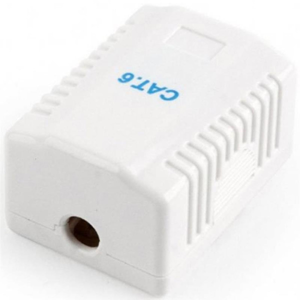 Купить Розетка Cablexpert (NCAC-1U6-01) RJ-45, Cat6, зовнішня, біла
