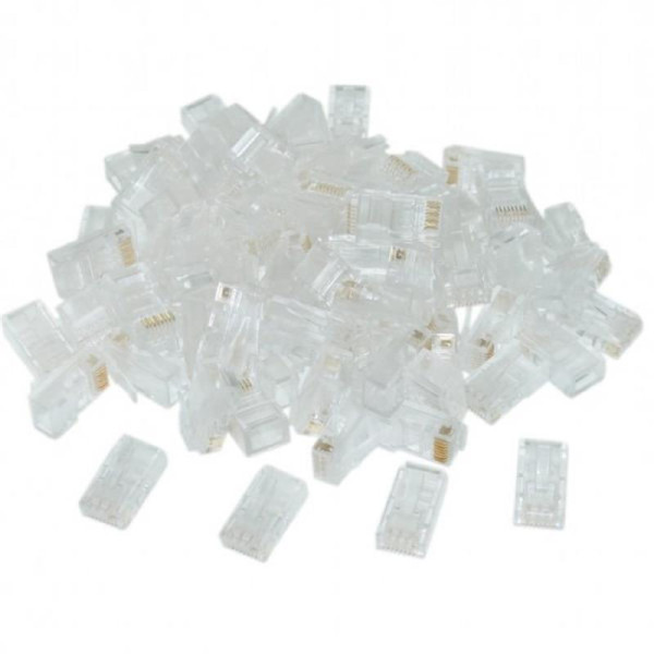 Купити Конектор RJ 45 Cablexpert (LC-8P8C-002/100) 8P8C, із позолоченими контактами (100 шт/уп)